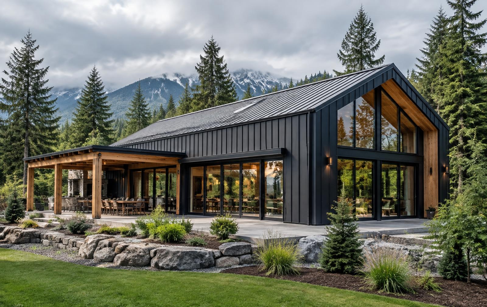 Barndominiums construction in a Washington setting
