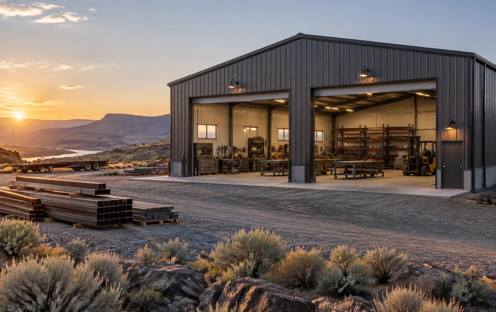 Workshops construction in a Washington setting